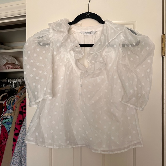 crosby iris top in pearl - Picture 3 of 4